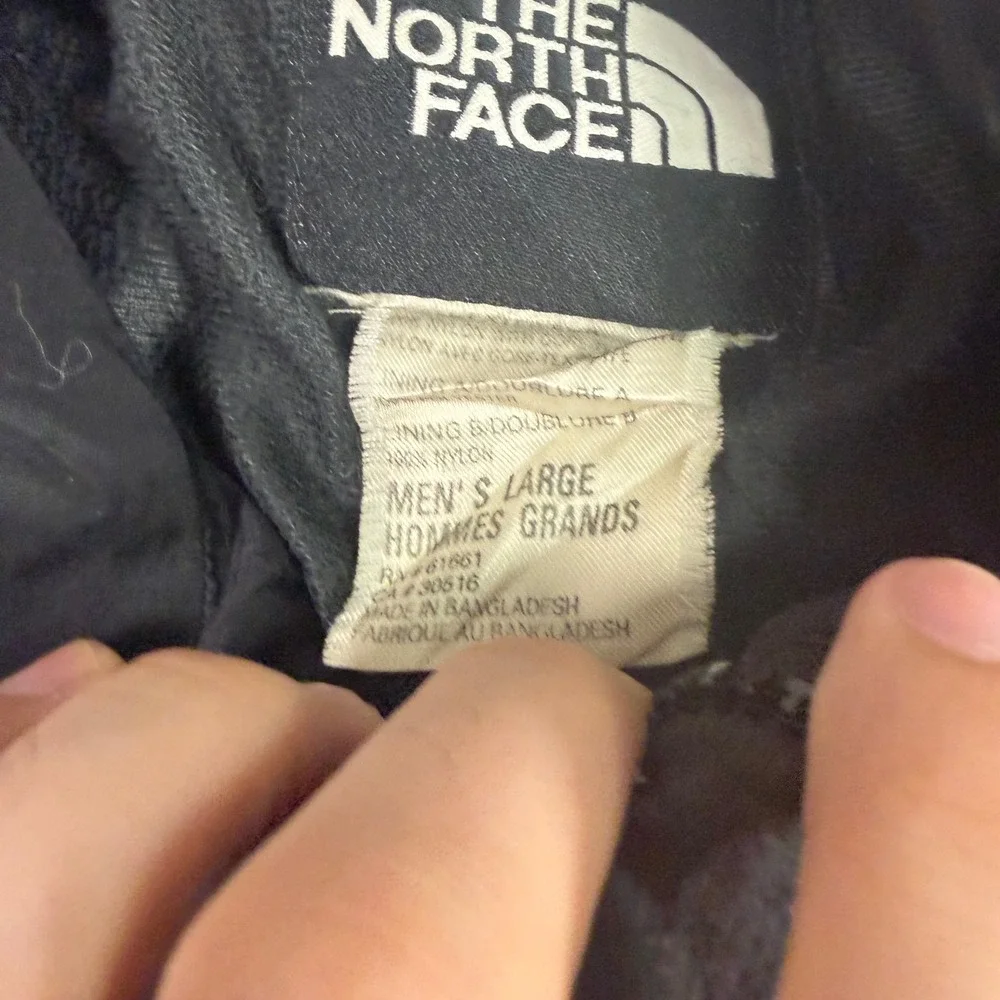 The North Face Mens Large Gore-Tex Mountain Jacket Black Grey Waterproof Shell